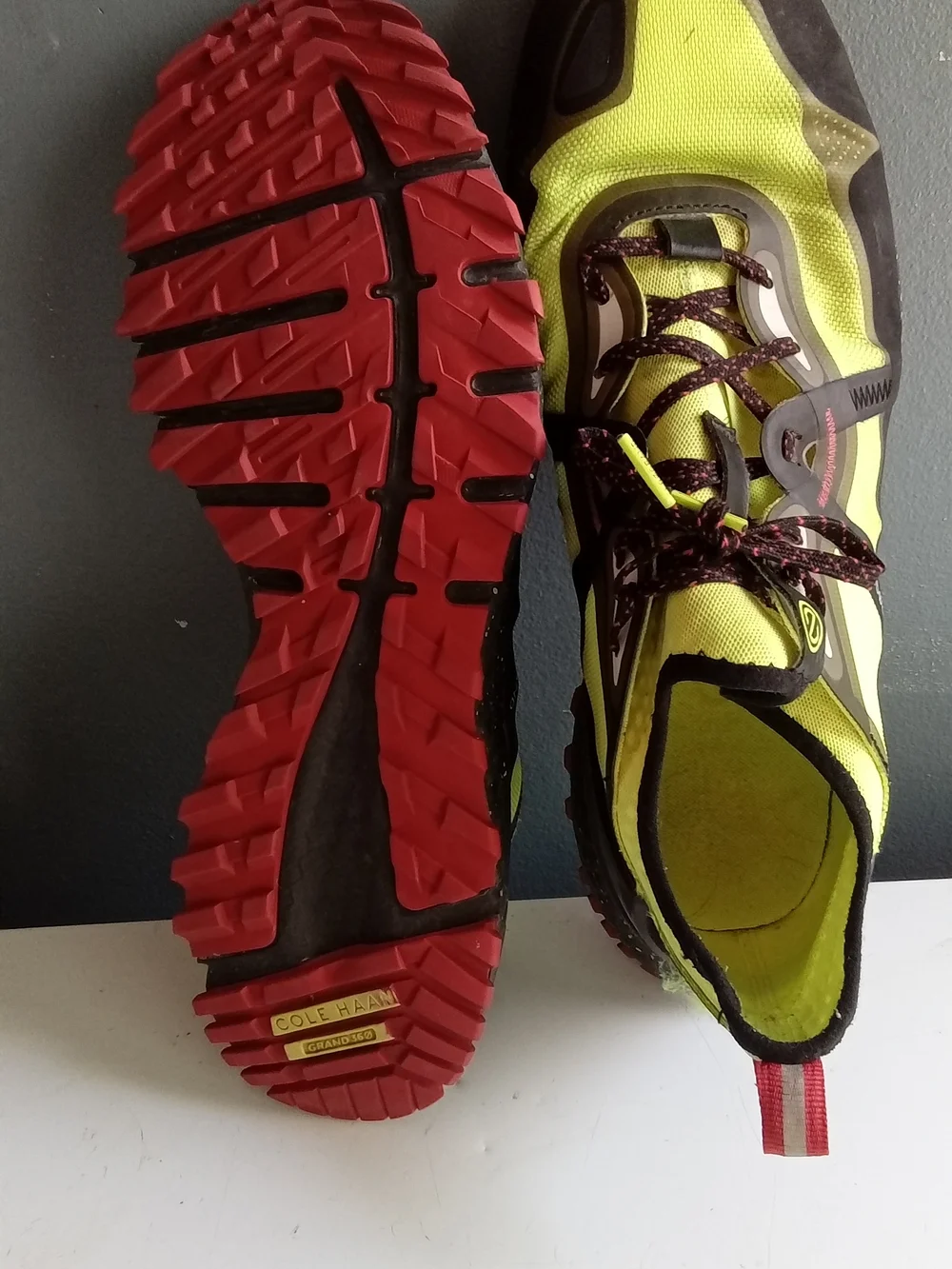 Cole Haan Zerogrand Outpace Neon Yellow Black Running Shoes Mens‎ C32106